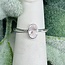 Pink Morganite Rings - Size 9 Oval Faceted Bezel Set - Sterling Silver