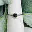 Shungite Rings - Size 6 Round Circle Bezel Set - Sterling Silver EMF 5G