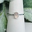 Rose Quartz Rings - Size 6 Oval Stackable - Bezel Set Sterling Silver