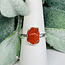 Carnelian Rings - Size 8 #1 Rough Raw Natural - Bezel Set Sterling Silver