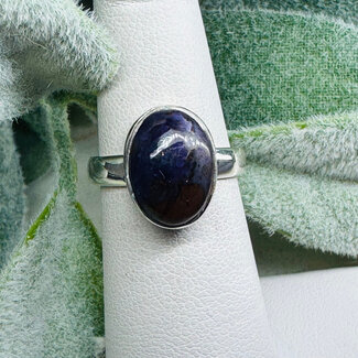 Sugilite Rings - Size 6 Oval Bezel Set - Sterling Silver