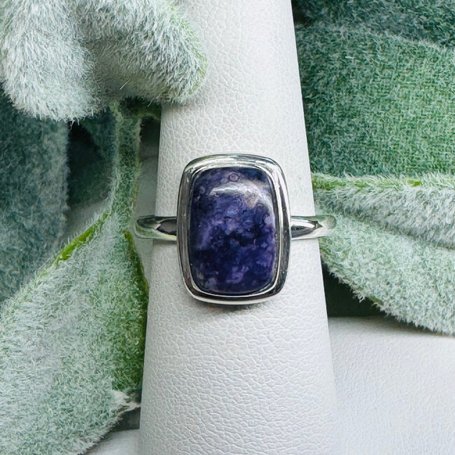 Tiffany Stone Rings - Size 8 Rectangle Raised Bezel Set - Sterling Silver