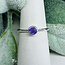 Amethyst Rings - Size 6 Round Circle Faceted Stackable - Bezel Set Sterling Silver