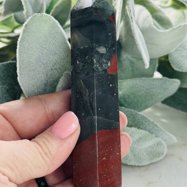 Bloodstone Blood Stone (Seftonite Heliotrope) Towers Points Generators - Large (3-5")