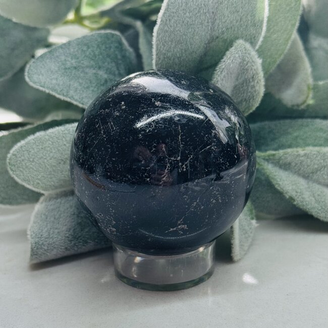 Black Tourmaline Sphere Orb - 50mm