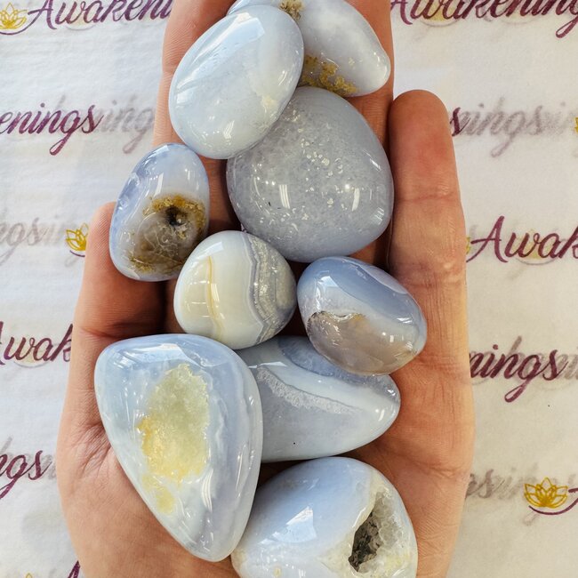 Blue Chalcedony - Large Tumbled