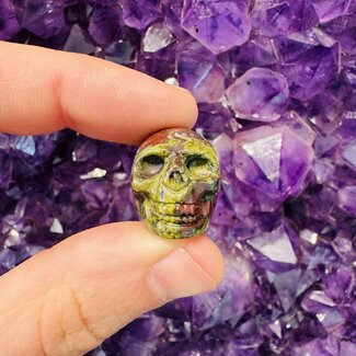 Dragons Blood Jasper Skull - Mini
