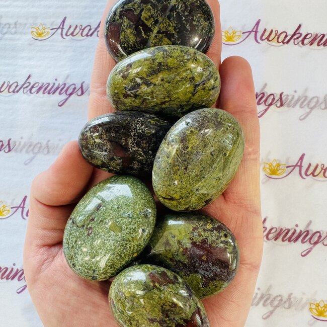 Dragons Blood Jasper Palm Pillow Pocket Stone