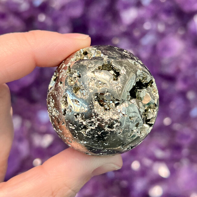 Pyrite Sphere Orb - 40mm