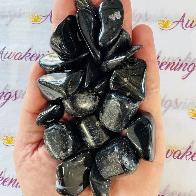 Black (Galaxy) Jasper - Tumbled