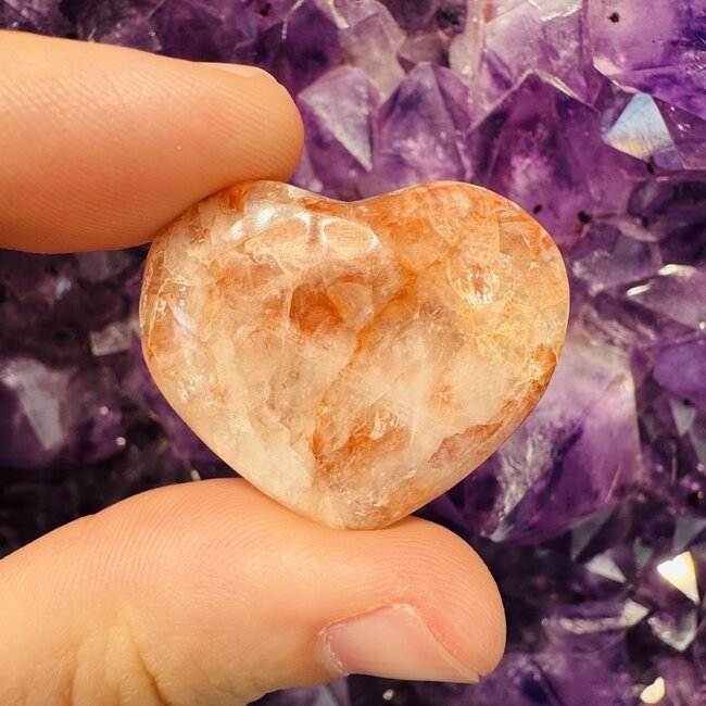 Fire Quartz (Red Hematoid) Hearts - Small (1")