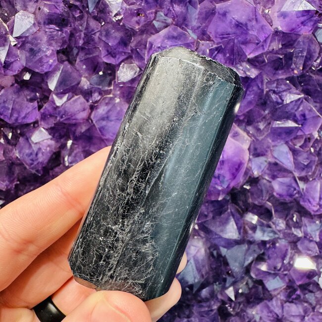 Black Tourmaline Polished Standing Free Form - Small (2-4")