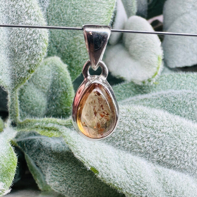 Imperial Topaz Pendants - Teardrop Pear #2 Bezel Set - Sterling Silver