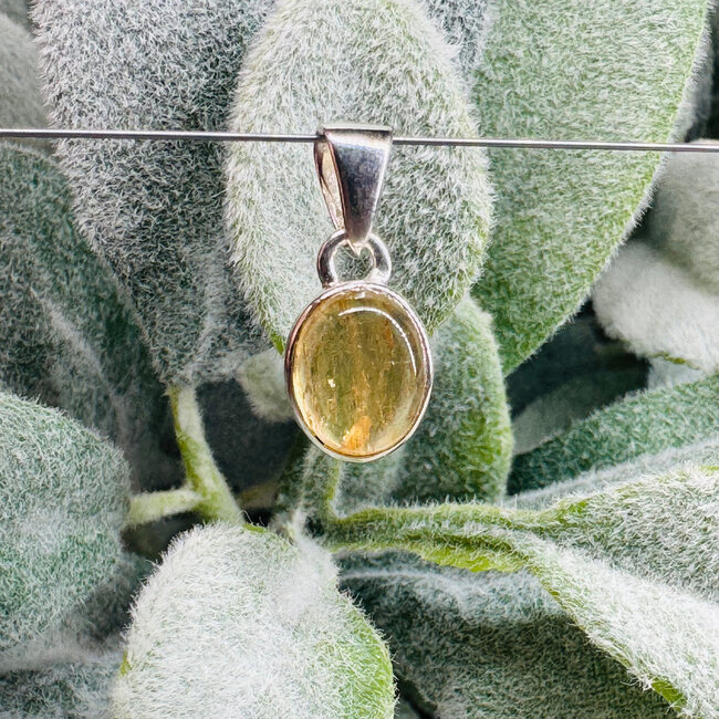 Imperial Topaz Pendants - Oval Bezel Set - Sterling Silver