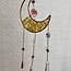 Prism Suncatcher Sun Catcher (Citrine) Crescent Moon - Window Mirror Crystal - Faceted Point Gold