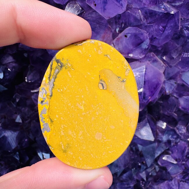 Bumblebee Jasper Flat Stone-Large Oval (2")