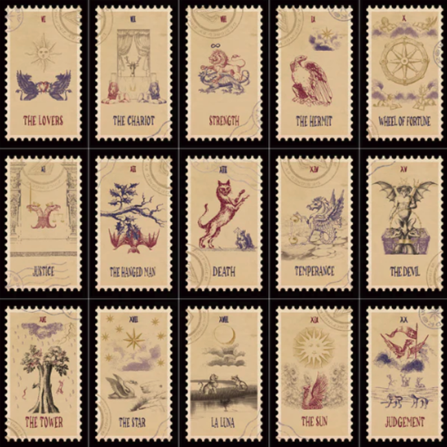 The Vintage Stamp Tarot Cards Deck