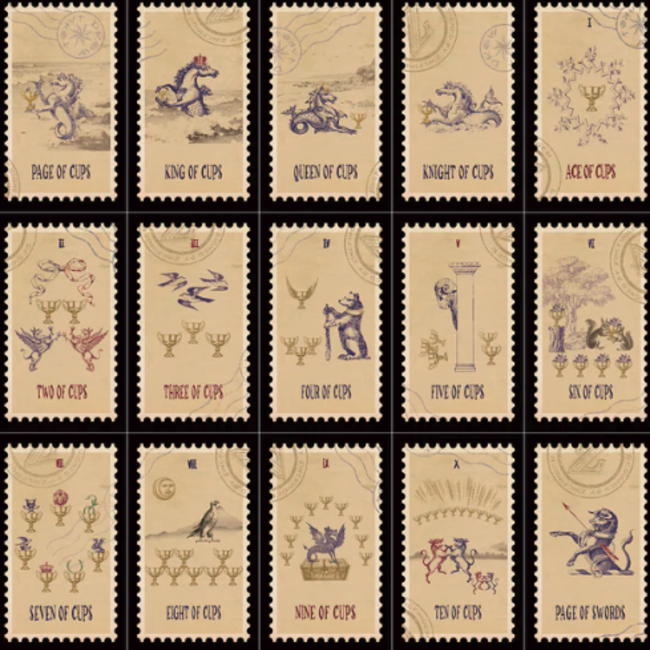 The Vintage Stamp Tarot Cards Deck