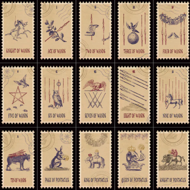 The Vintage Stamp Tarot Cards Deck