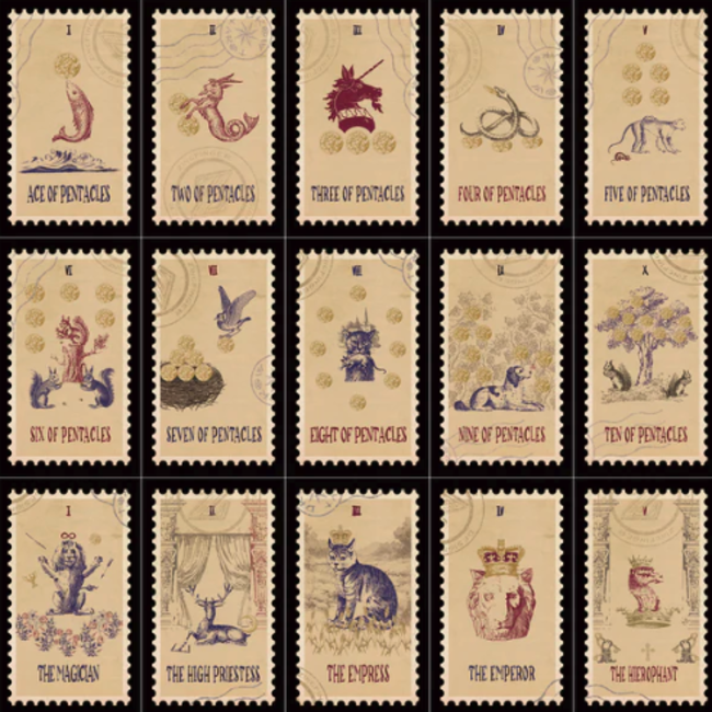 The Vintage Stamp Tarot Cards Deck