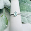 Aquamarine Rings - Size 6 Teardrop Pear Faceted - Bezel Set Sterling Silver