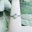 Aquamarine Rings - Size 5 Oval Faceted - Bezel Set Sterling Silver