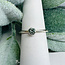 Green Tourmaline Rings - Size 6 Round Circle Faceted- Bezel Set Sterling Silver Watermelon