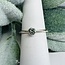 Green Tourmaline Rings - Size 7 Round Circle Faceted- Bezel Set Sterling Silver Watermelon