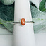 Sunstone Rings - Size 4 Oval - Bezel Set Sterling Silver Stackable