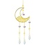 Prism Suncatcher Sun Catcher (Citrine) Crescent Moon - Window Mirror Crystal - Faceted Point Gold