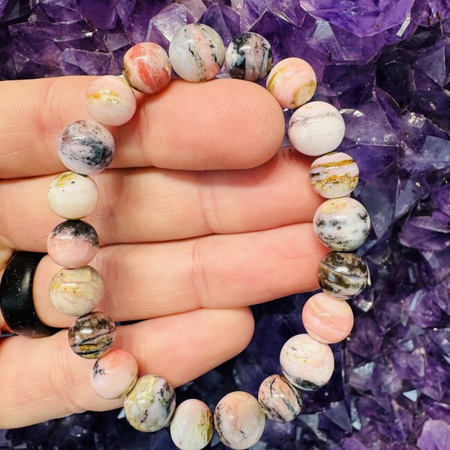 Strawberry Pink Opal Bracelets - 9mm