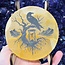 Honeycomb Calcite Raven Hourglass Display Light Lamp (Light & Cord Included)
