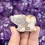 Flower Agate Bear Figurine - 1" Animal Carving Statue
