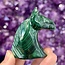 Malachite Horse Portrait - 2.5" Medium Animal Carving