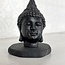Shungite Buddha Head - Medium 5" Statue Statuary Figurine Carving Home Decor