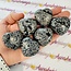 Snowflake Obsidian Puffy Hearts