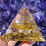 Orgone Pyramid - 2" Amethyst Copper Generator Orgonite EMF 5G Resin