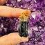 Black Tourmaline Pendants - Rough Raw Natural - Gold Plated Cap (1-2")