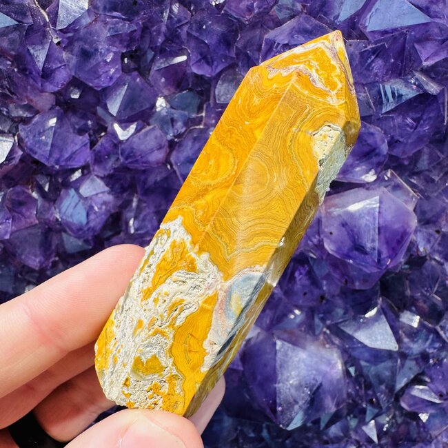 Crazy Lace Agate Tower Point Generator - Medium (3 - 5")