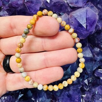 Crazy Lace Agate Bracelets - 4mm Mini Crazy Lace Agate Bracelets - 4mm Mini