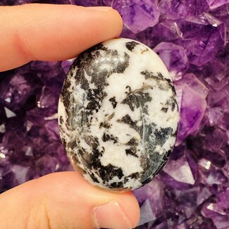 Zebra Agate Stone - Palm Pillow Pocket Stone