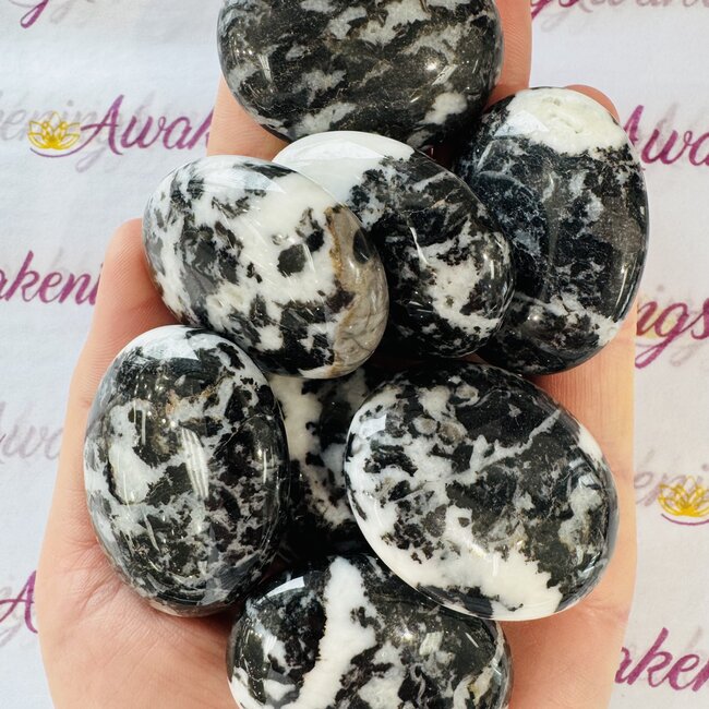 Zebra Agate Stone - Palm Pillow Pocket Stone