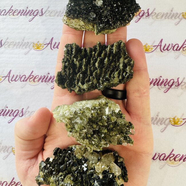 Green Epidote (Pistacite) - Medium Rough Raw Natural