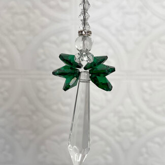 Suncatcher Sun Catcher Angel Crystal Beads (Green) - Window, Mirror