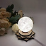 Lotus Wooden Light Lamp LED - 3- 4" USB Spheres Towers Stand Holder Base 3D Home Decor