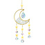 Prism Suncatcher Sun Catcher (Opalite) Crescent Moon - Window Mirror Crystal - Faceted Point Gold