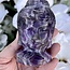 Chevron (Dream) Amethyst Buddha Head - Large 3.5" Carving