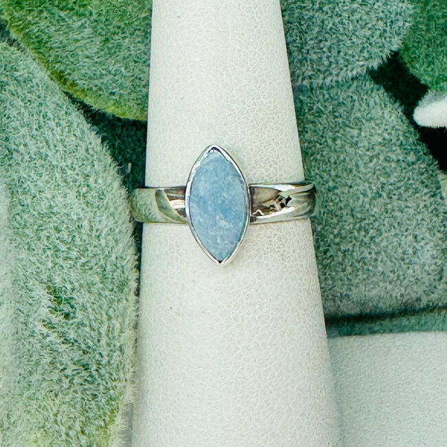 Doublet Opal Rings -Size 6 Marquise - Bezel Set Sterling Silver