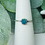 Australian Opal Rings - Size 6 Round Circle - Claw Prong Set Sterling Silver