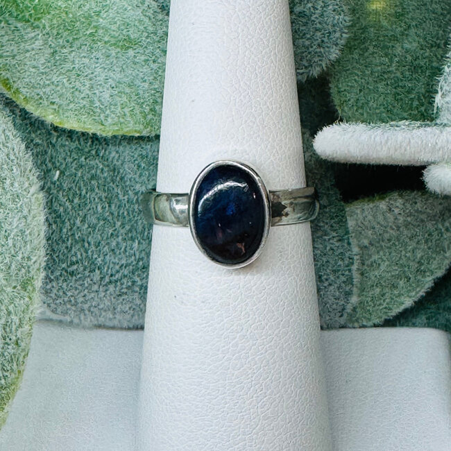 Sugilite Rings - Size 6 Oval - Bezel Set Sterling Silver